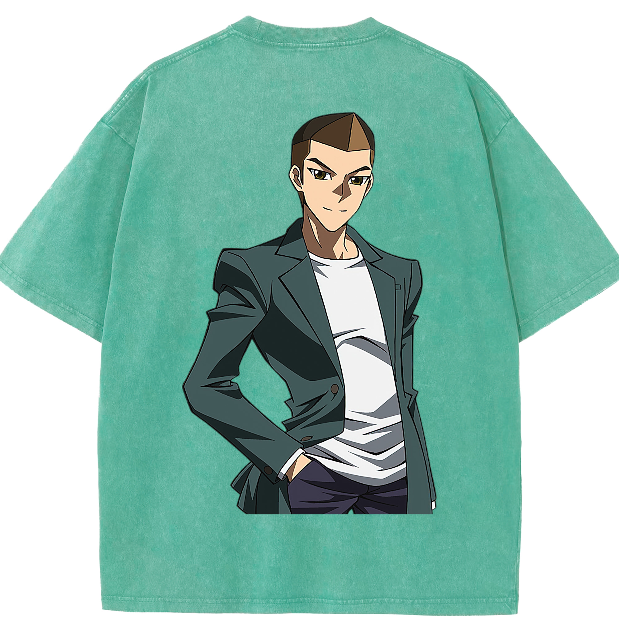 （画像用） 遊☆戯☆王 Yu-Gi-Oh! 綿100% ヴィンテージ風 半袖Tシャツ（背面プリント）